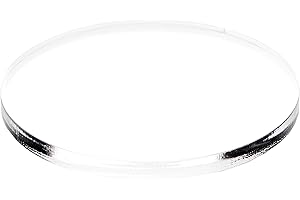 Plymor Clear Acrylic Round Standard-Edge Display Base, 5" W x 5" D x 0.375" H