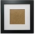 ZXT-parts 7x7 Picture Frames with 4x4 Opening Mat. 7x7 Black Square Photo Frame. Solid Wood, Plastic Panel.The Protective Film Must be Removed. The Tabletop or The Wall.