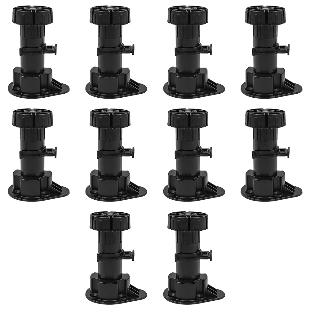 Tiardey 10PCS Furniture Feet Leveling Feet Adjustable Cabinet Adjustment Feet Extended Range 100-120mm