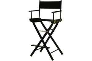 CASUAL HOME 30" Director's Chair Black Frame-Black Canvas