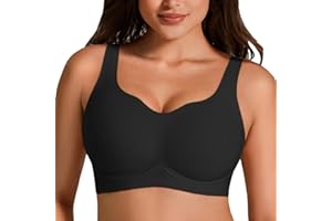 Showyoo Wireless Jelly Bras for Women No Underwire Push Up Full Coverage Seamless Minimizer Bra Plus Size Bralette