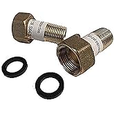 Pair of C-50NL 1/2" NSF61 NonLead Water Meter Couplings, 1/2" Male NPT, 3/4" Female NPSM