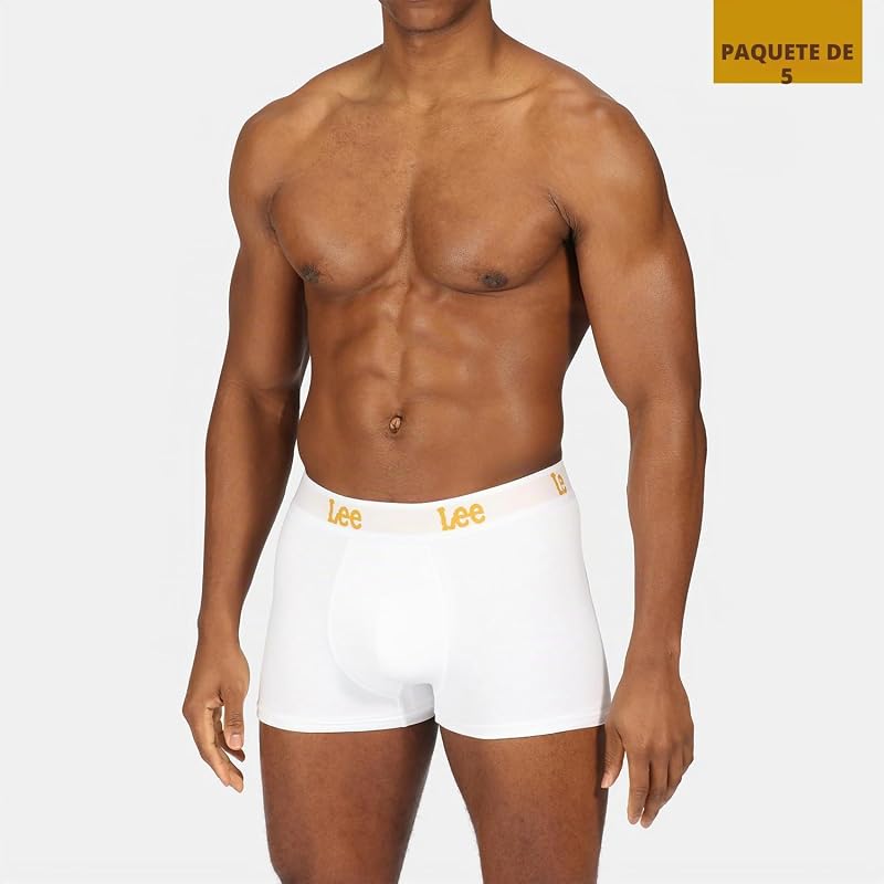 Hombres Bañador Negro/Blanco/Gris Paquete de 5 Grande
