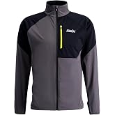 Swix Men's Focus Skiing Wind Jacket | Lightweight Winter Sports Training Cross Country Full Zip 3-Layer Softshell with Protective Collar &amp; Ventilation Tab
