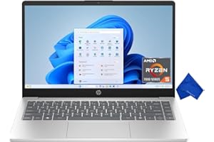 HP 14" Touchscreen HD Laptop - AMD Ryzen 5 7520U, 8GB RAM, 512GB SSD, Windows 11, Newest Model (with Microfiber Cloth) - Natu