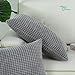 CaliTime Throw Pillow Covers Pack of 2 Comfy Corduroy Corn Striped Waffle Decorative Cushion Cases for Couch Sofa Bed Farmhouse 12 X 20 Inches Medium Grey