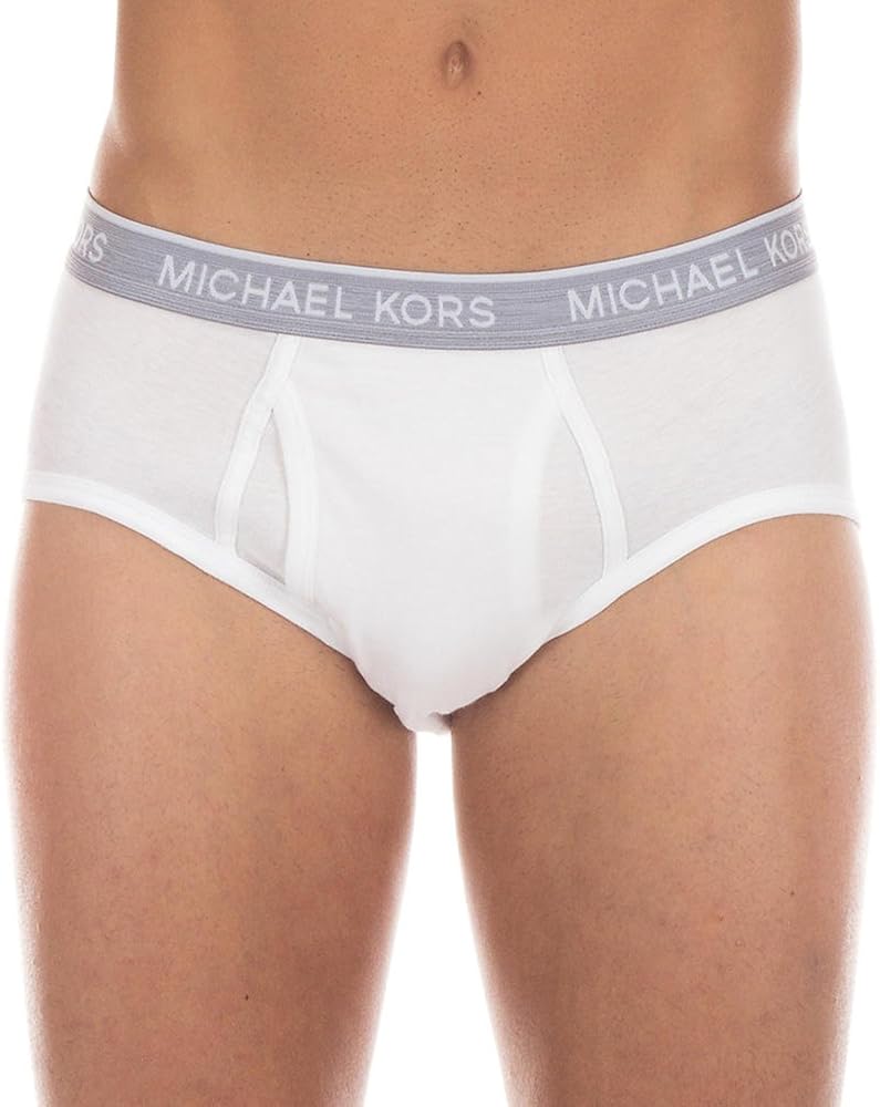 Michael Kors Soft Touch Cotton Modal Briefs 3 Pack (Medium, White) at