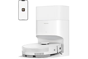 DREAME D20 Plus Robot Vacuum and Mop, 13,000Pa Suction, Self-Emptying with 5L Dust Bag, DuoBrush for Pet Hair, LDS Mapping, A
