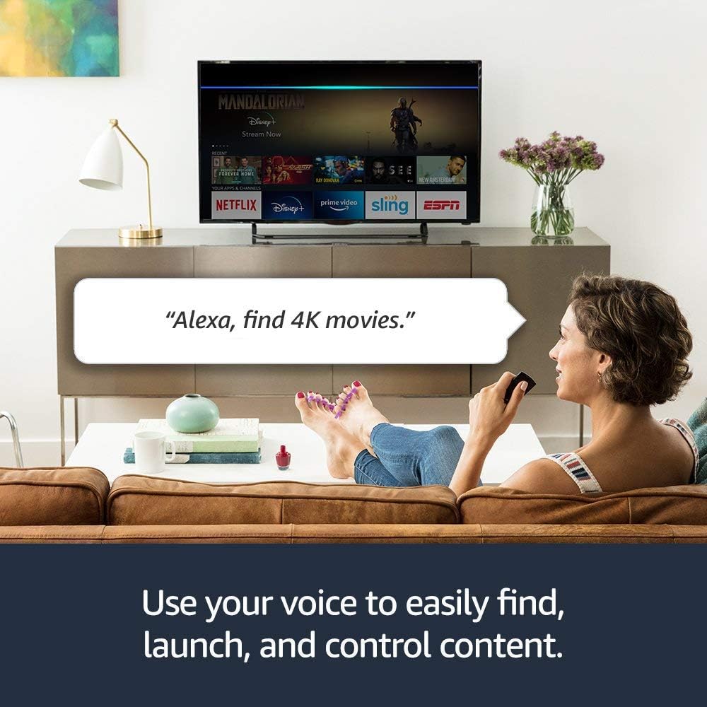 Fire TV Stick 4K streaming device with Alexa built in, Dolby Vision, includes Alexa Voice Remote, latest release:  Devices