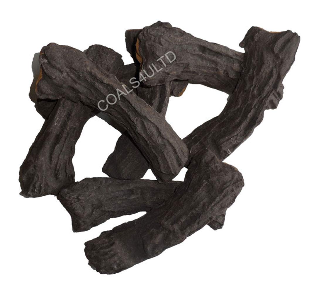 HAND PAINTED AND FINISHED GAS FIRE REPLACEMENT CERAMIC FIBRE HIGH DEFINITION LOG SET FOR GAS COAL FIRE 8 PIECE