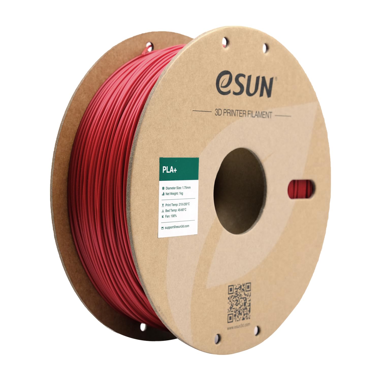 eSUN PLA+ Filament 1.75mm, Enhanced Toughness 3D Printer Filament PLA Plus, Dimensional Accuracy +/- 0.03mm, 1KG Spool (2.2 LBS) 3D Printing Filament for 3D Printers, Fire Engine Red