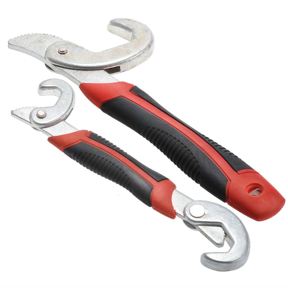 KATUR Adjustable Wrench Universal Wrench 2Pcs Multi-Function Wrench Pipe Wrench Portable Adjustable Quick Snap and Grip Wrench 9-22mm, 23-32mm