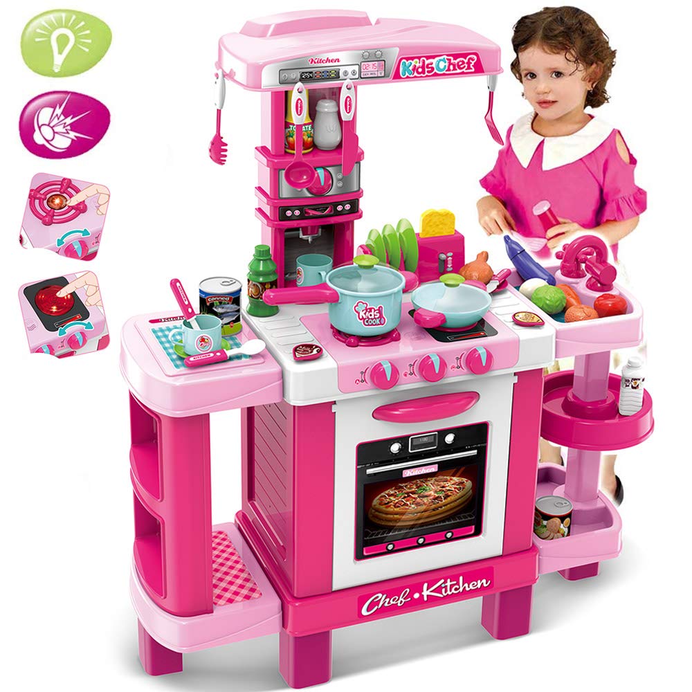 Kit utensili cucina BAKAJI Cucina Giocattolo Bambini con Fornello