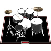 Drumming Drum Rug, 120x180cm Drum Mat Non Slip Soundproof, Drums Carpets for Drummers Outdoor Summer, Electronic Drums Set Pr