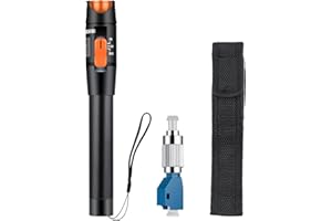 Xunsomten-1pcs 10km Visual Fault Locator Fiber VFL Fiber Tester VFL Fiber Optic Cable Tester Meter with 1pc Singlemode 9/125μm FC Male to LC Female Adapter