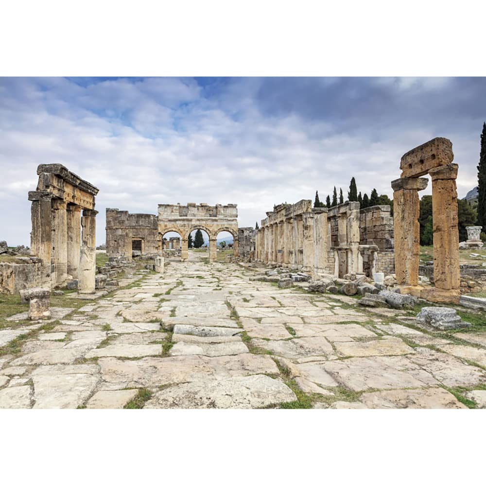 Aoihrraan 3,5x2,5m Antique Greek Backdrop Greece Theatre Hierapolis Ruins Nature Historical Cultural Landspace Photography Background Travel Holiday Vacation Girl Boy Adult Portrait Photo Studio Props