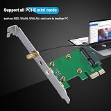ASHATA Mini PCI-E to PCI-E Riser Card for Network Card SSD WLAN WWLAN No Driver view 4