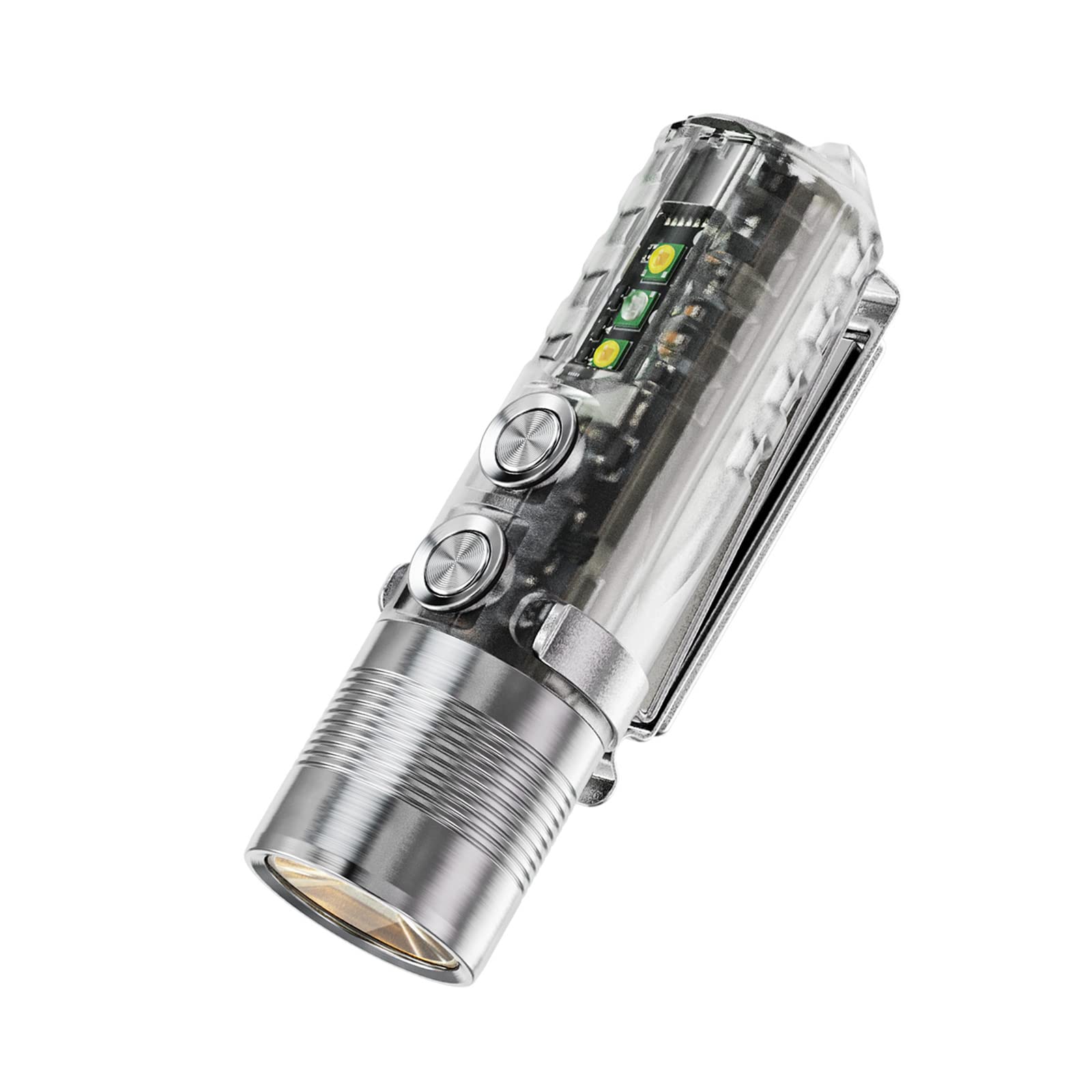 RovyVon A28WU G2 Pocket Torch with Side Signal Setting,1000 Lm Rechargeable Flashlight,Water Resistant,EDC Torches for Camping,Daily Use,Thanksgiving,Xmas