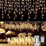 Icicle Lights Outdoor - 33 FT 384 LED Icicle