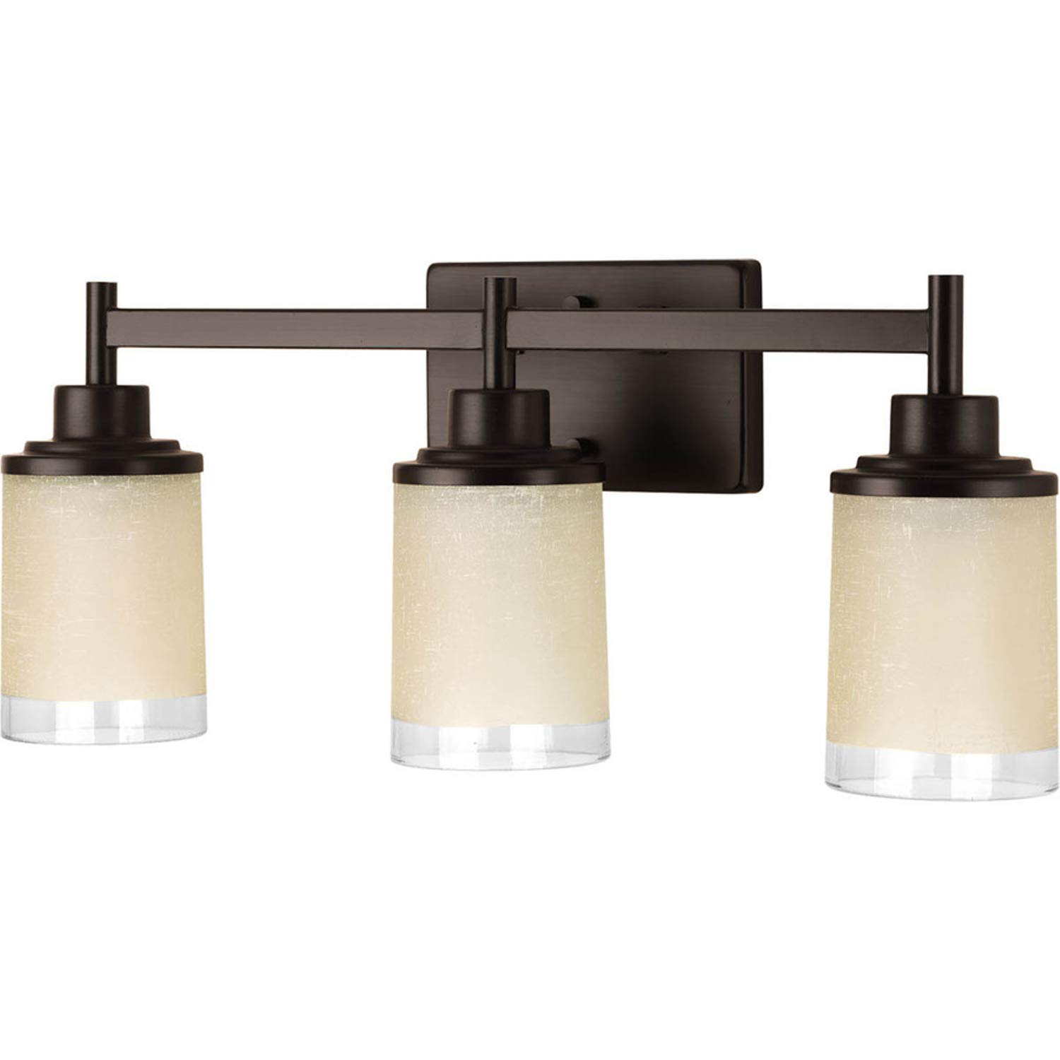 Progress Lighting Alexa 3-Light 22-in Antique Bronze Cylinder Vanity Light