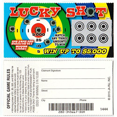 5 FAKE ALL WINNING SCRATCH OFF LOTTERY TICKETS - PRANK - GAG - JOKE by Hikingsters