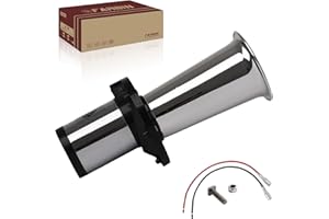 FARBIN 12v OOGA Horn Antique Classic Car Horn Ahooga Old School Chrome Air Horn Vintage Style Fun Horn OOOGAH Sound Car horn (Silver Strange tone horn)