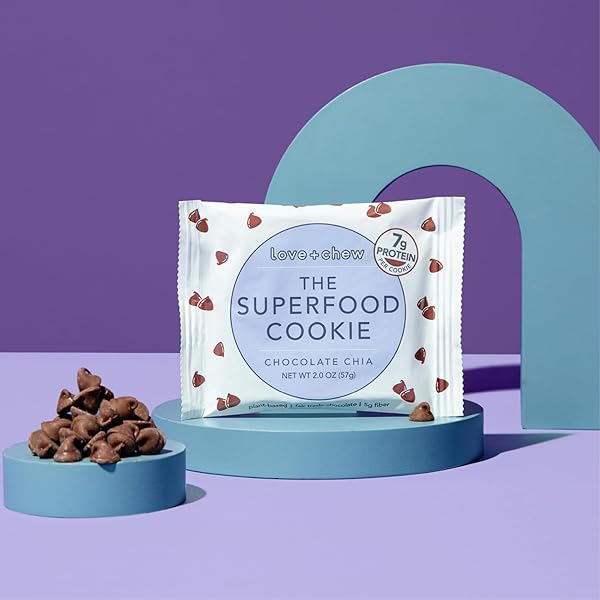 LOVE AND CHEW SUPERFOOD CHOCOLATE CHIA COOKIE, 2 OZ