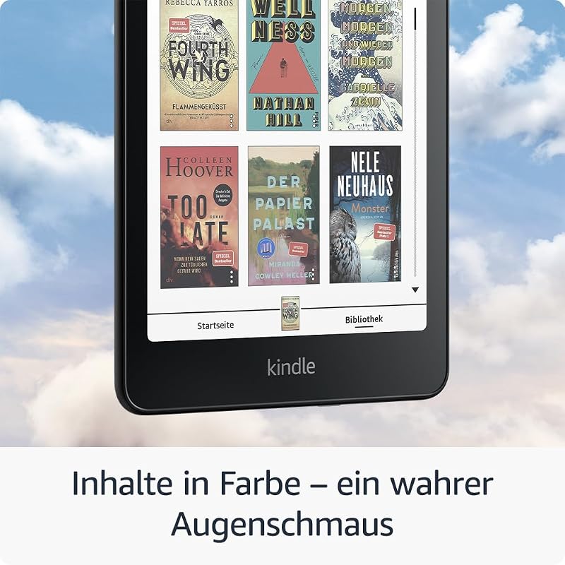 Kindle Colorsoft Signature Edition 32 GB (Version 2024) – Mit Farb-Display, Frontlicht mit automatischer Anpassung, kabellosem Aufladen und langer Akkulaufzeit – Schwarz Metallic