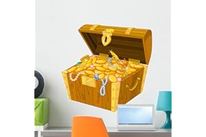 Wallmonkeys WM255059 Treasure Chest Peel and Stick Wall Decals (24 in W x 23 in H), Medium