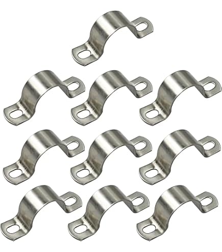 304 Stainless Steel 8mm Rigid Pipe Straps 10 Pack Uxcell 10pcs 8mm ...