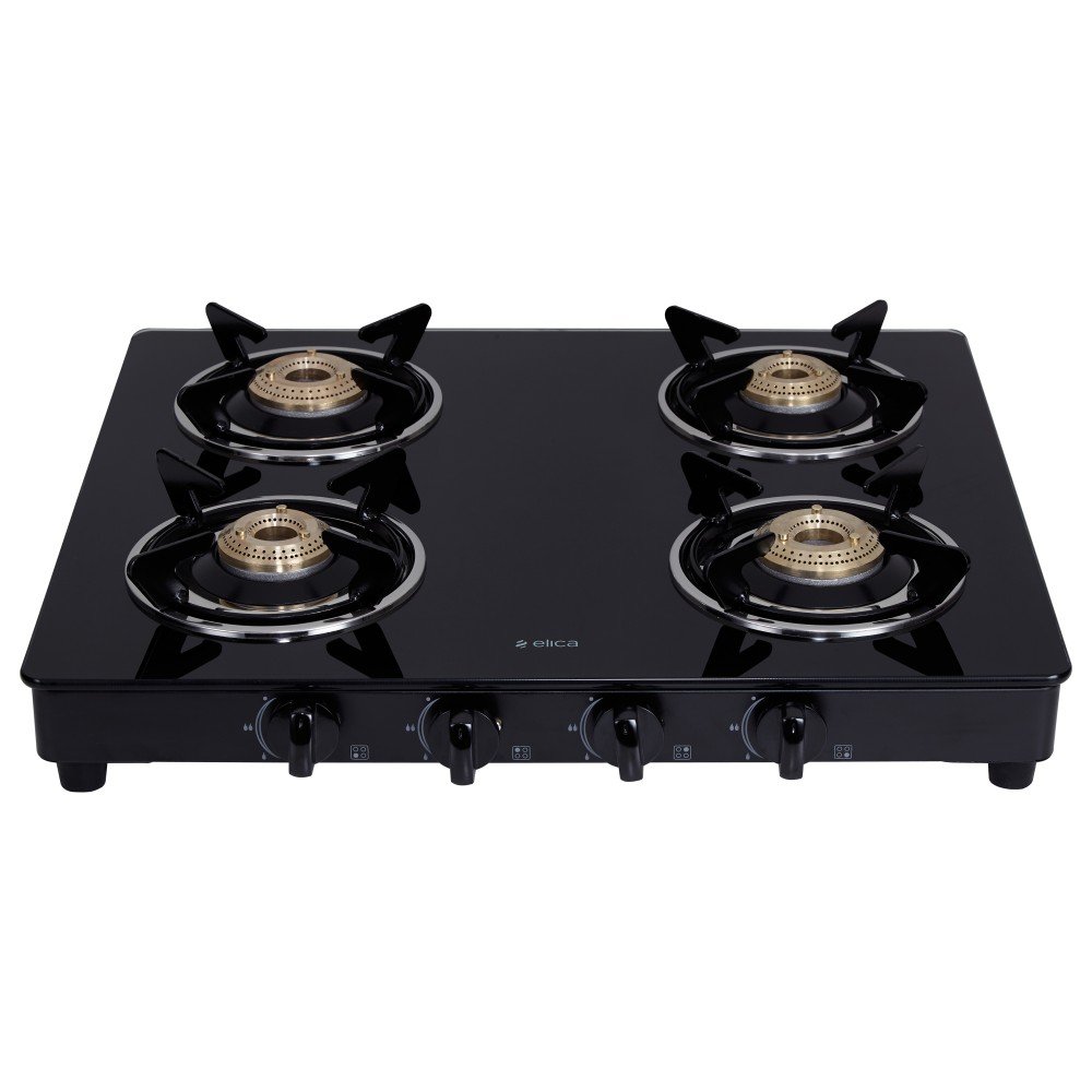 Glass Top 4 Burner Manual Ignition Gas Stove Wonderchef Best Price