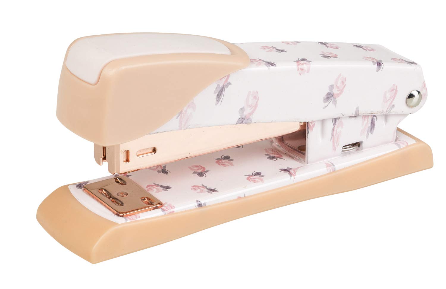 Idena 10421 - Stapler Rose Gold for Standard Staple Size 24/6, Holes up to 20 Sheets, Pack of 1