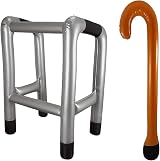 FNA FASHIONS Inflatable Zimmer Frame Walking Stick Set - Joke Prop Gift view 7