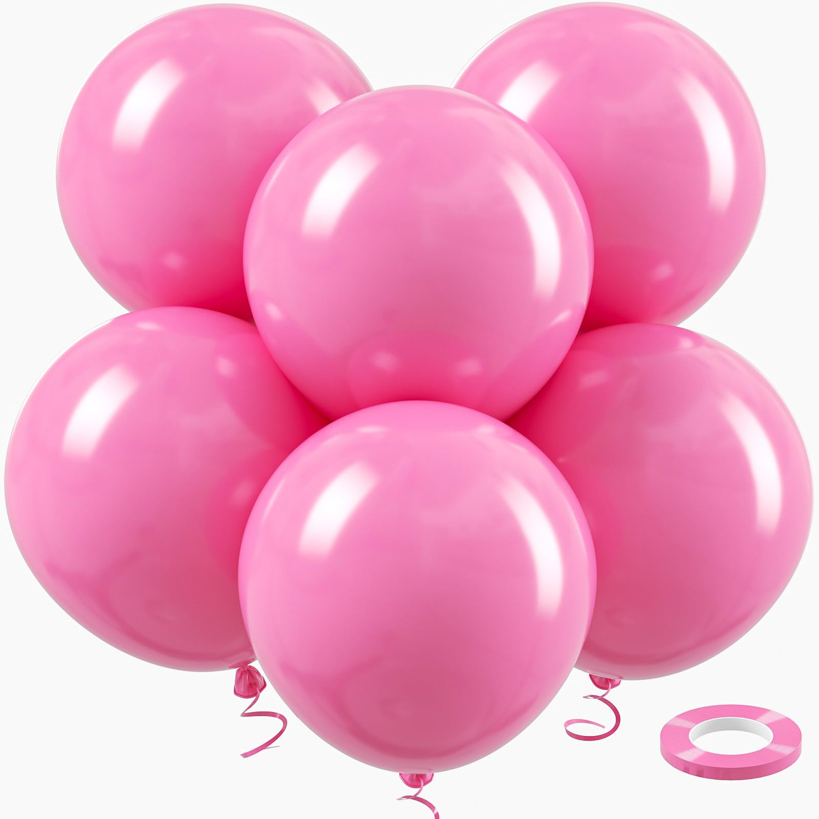 Photo 1 of Adoinby 18 Inch Pink Balloons - 35pc Thick Latex Party Balloons for Birthday, Anniversary, Baby Shower, Wedding, Engagement, Gender Reveal, Pink Themed Party Decorations
