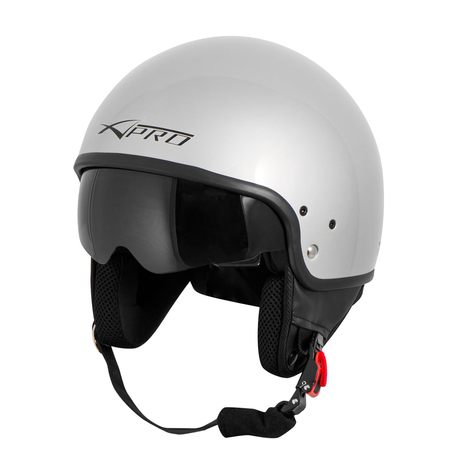A-Pro Jet City Casco Certificato ECE 22 Visiera Lunga Moto