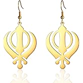 VASSAGO Sikhism Necklace Sikh Khanda Sword Necklace for Women Men Stainless Steel Sikhs Necklaces Sword Symbol Pendant Religious Jewelry