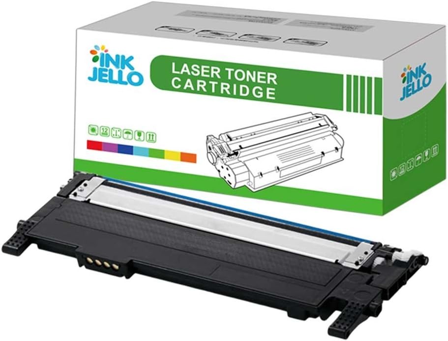 InkJello Compatible Toner Cartridge Replacement for Samsung CLP-360 CLP-365 CLP-365W CLX-3300 CLX-3305 CLX-3305FN CLX-3305FW CLX-3305W Xpress SL-C410W SL-C460FW SL-C460W CLT-C406S (Cyan)