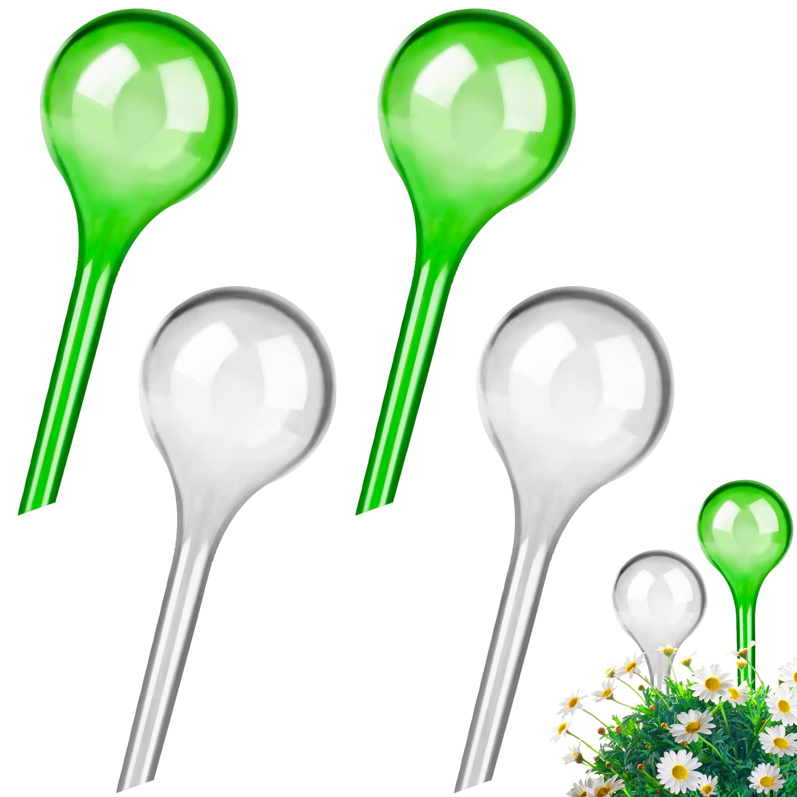 LOCOLO 4Pcs Large Plant Watering Globes Watering Globes10 x 3 Inch Plant Watering Globes Automatic Watering Bulbs Houseplant Plant Pot Bulbs