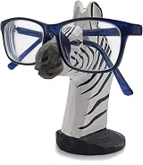 VIPbuy Hand Carved Wood Eyeglasses Holder Stand Zebra Animal Desk Decor