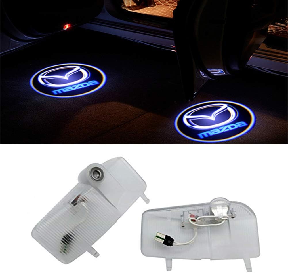 QJZoncuji 2 X Cree Car Door Light Ghost Shadow Light Logo Projector