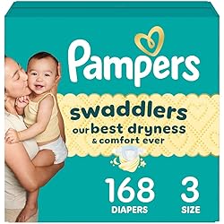 Pampers Baby Diapers - Swaddlers - Size 3, 168