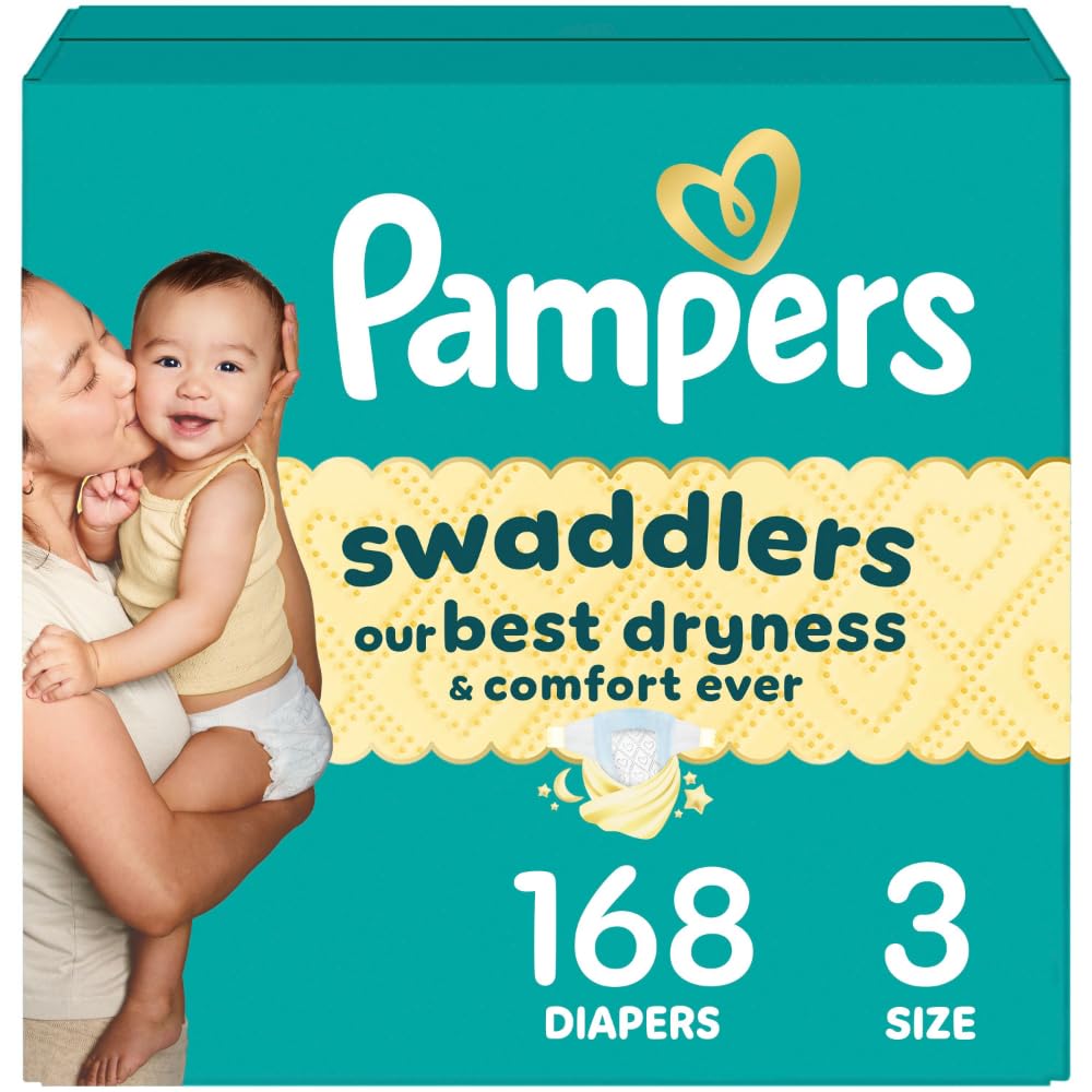 Pampers Baby Diapers - Swaddlers - Size 3, 168