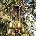 Patgoal Antique Copper 5 Bells Lucky Wind Chimes Outdoor Home Decoration