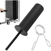 Meirivrn Weight Stack Pin Extender, 10mm x 110mm Gym Pin with Spring Clip Collar for Cable Machine &amp; Home Gym, Fits 2" Weight Plates, Durable Steel Weight Stack Pin