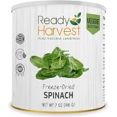 Ready Harvest Freeze Dried Food - Spinach | Emergency Vegetables | Camping Essentials | #10 Can | 25-Year Shelf Life | Cans Filled to the Top
