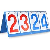 SupfulZT Basketball Scoreboard, Portable Cornhole Score Keeper, Table Top Flip Score Board with Large Numbers, Waterproof Volleyball Scoreboard, Keeping Score for Sports &amp; Outdoors