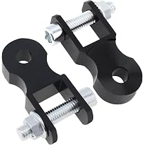Windance 2Pcs 10mm Motorcycle Rear Shock Riser Absorber Inch 5cm Height Extension Adapterextender Taper Riser With Screws Black I5052944963