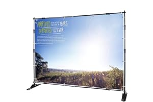 VEVOR Backdrop Banner Stand 8 x 8 Ft Adjustable Height Background Stand Backdrop With 1 Carrying Bag, Backdrop Stand For Parties Wedding Photo Booth Trade Show