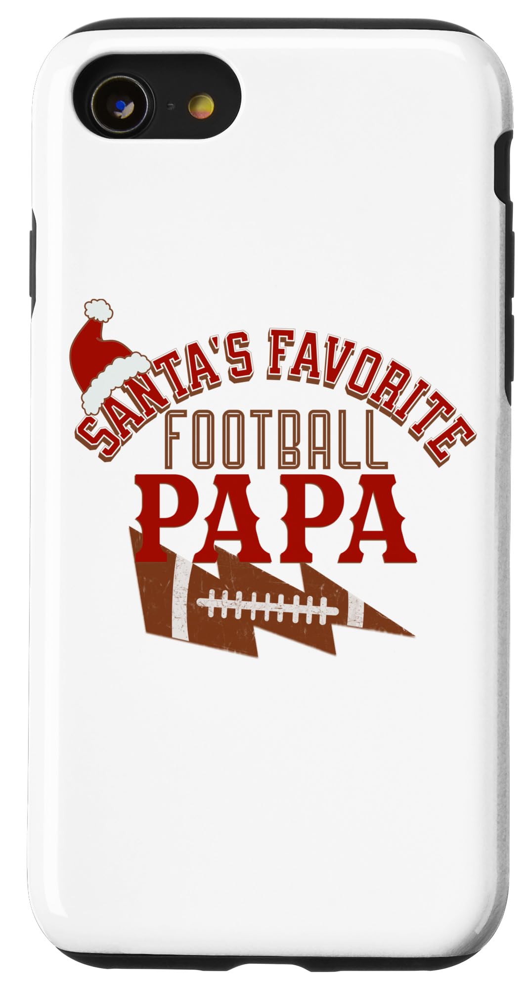 iPhone SE (2020) / 7 / 8 Santa's Favorite Football Papa Christmas Father High School Case