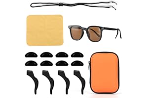 Smart Glasses Accessories Kit for Meta Headliner Skyler, Including Glasses Lanyard Storage Case Cleaning Cloth Nose Pads & Te